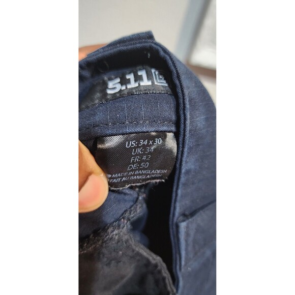 5.11 Tactical Pants Mens 34x30 Cargo Military Security Flex Navy Blue - Picture 11 of 16